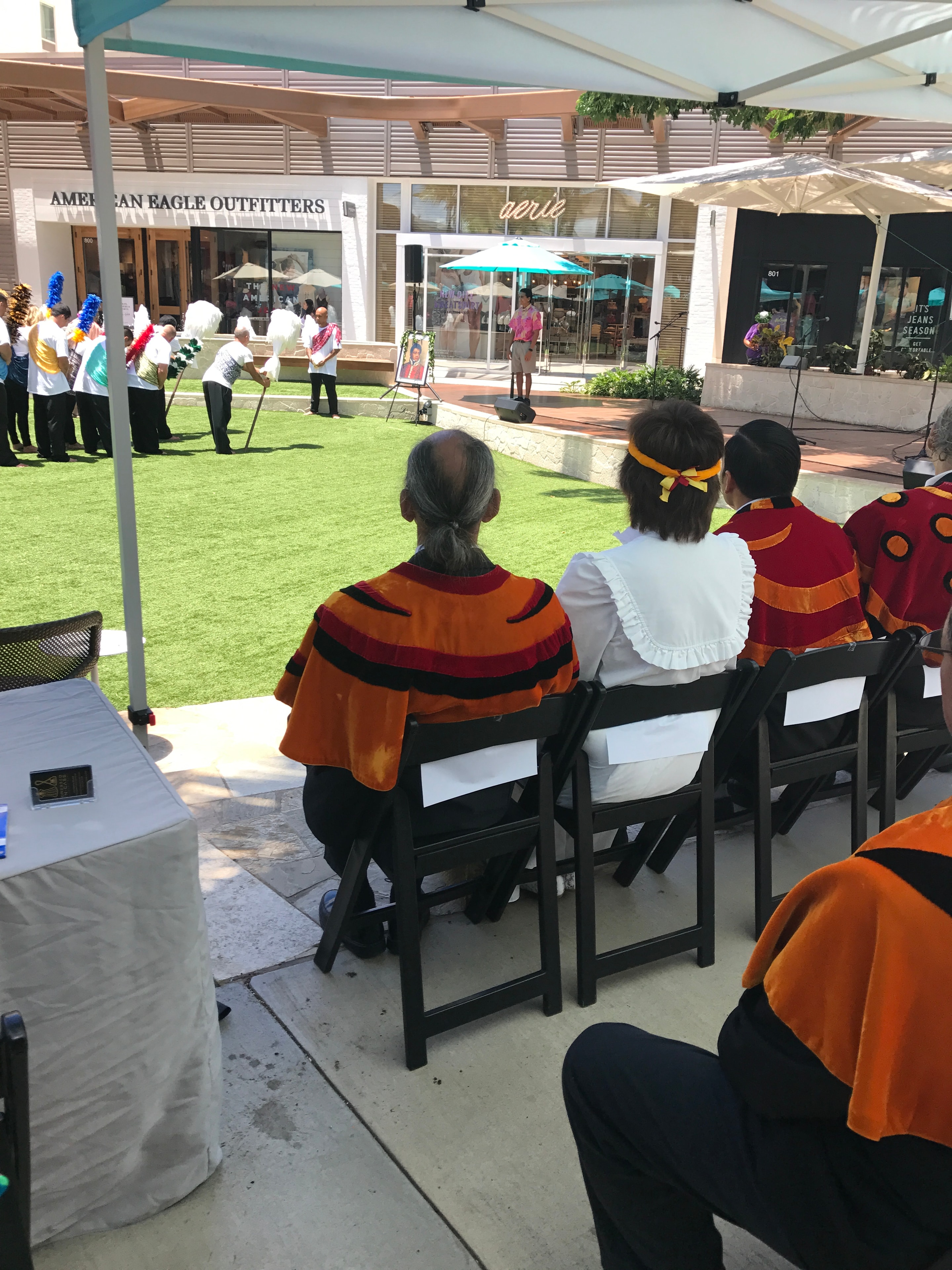 Attendees watching ceremony at King Kamehameha II Day