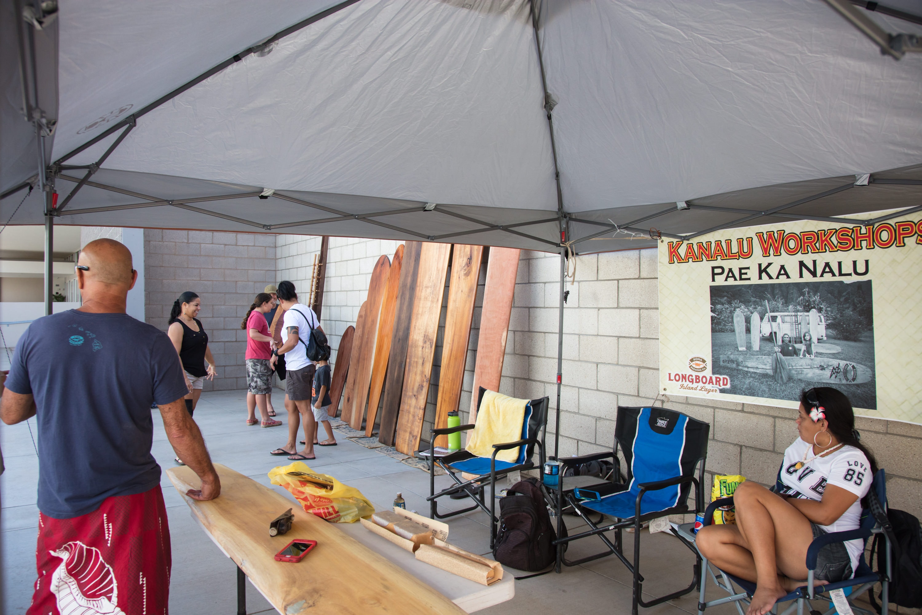 Kanalu workshops surfboard making demonstration